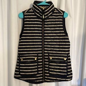 Navy and cream striped vest